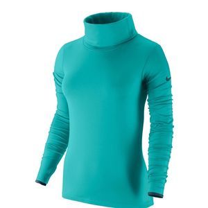 NEW Women's XS NIKE Pro Hyperwarm Infinity Training Longsleeve Top Shirt Turquoi
